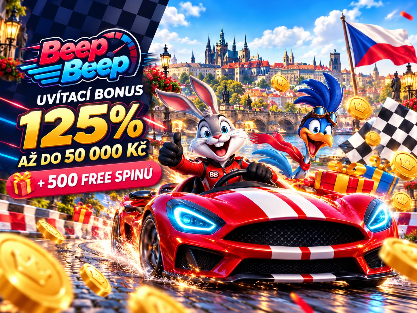 Beep Beep Casino 20 euro bonus bez vkladu a promo nabídky
